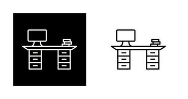 Working Desk Vector Icon