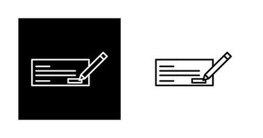 Write Cheque Vector Icon