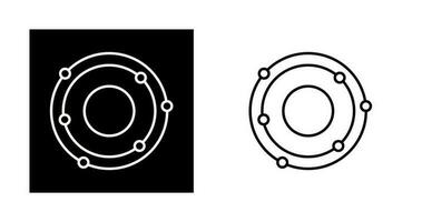 icono de vector de estructura atómica