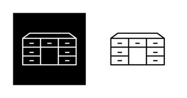 Table with Drawers Vector Icon