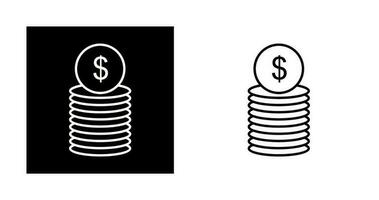 icono de vector de monedas de dólar