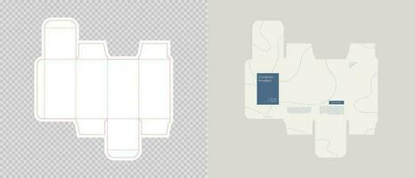 Cardboard box template. Cosmetic package box design. Vector illustration.