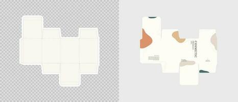 Cardboard box template. Cosmetic package box design. Vector illustration.