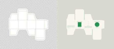 Cardboard box template. Cosmetic package box design. Vector illustration.