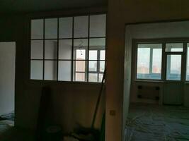 preview apartment where renovations are taking place with the processing of all surfaces photo