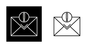 icono de vector de correo urgente