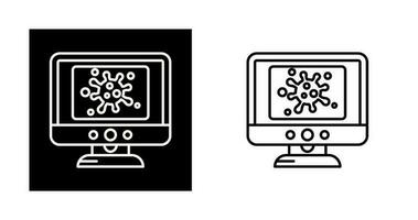 icono de vector de virus lcd