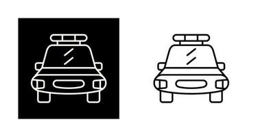 icono de vector de coche de policía