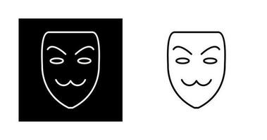 icono de vector de máscara de hacker