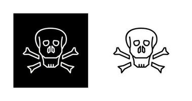 icono de vector de calavera pirata