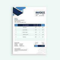 Business Invoice Design Vector Template