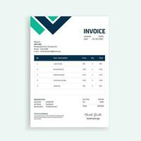 Elegant Business Invoice Design Template vector