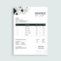 Modern Illustration Invoice Design Template vector