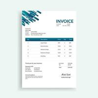 Abstract Business Invoice Vector Template