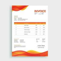 Modern Abstract Invoice Design Template vector