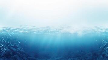 Sea, ocean water. Web banner with copy space. Generative AI photo