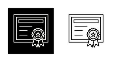 icono de vector de certificado