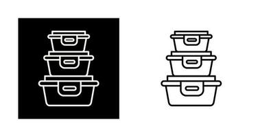 Plastic Food Container Vector Icon