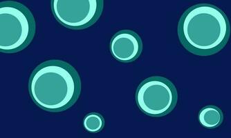 Ethereal Emerald Circles on Dark Blue Abstract Background vector