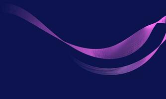 Dark Blue Abstract Background with Purple Waves vector