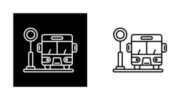 icono de vector de parada de autobús