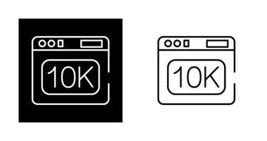 icono de vector de 10k