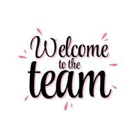 Welcome to the team pink cute membership join text icon label banner design vector