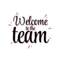 Welcome to the team pink cute membership join text icon label banner design vector