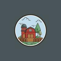 farm house logo template vector. vector