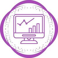 icono de vector de crecimiento lcd