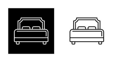 icono de vector de cama de hotel