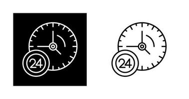 24 Hour Service Vector Icon