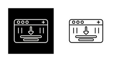 Browser Downloading Vector Icon