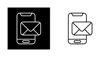 icono de vector de correo de teléfono