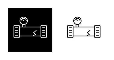 icono de vector de tubería rota