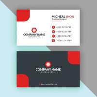 Dark Gray Minimalist Business Card vector