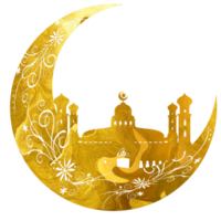 adesivo logotipo ícone mesquita e lua png