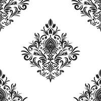 Damask floral motif tile pattern. Luxury tile isolated element. vector