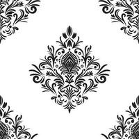 Damask floral motif tile pattern. Luxury tile isolated element. vector