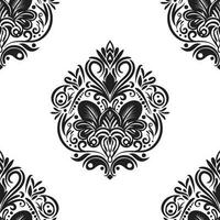 Damask floral motif tile pattern. Luxury tile isolated element. vector