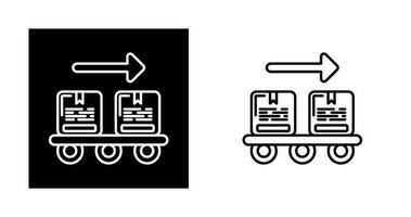 icono de vector de embalaje de exportación