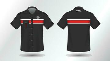 short sleeve work shirt vector