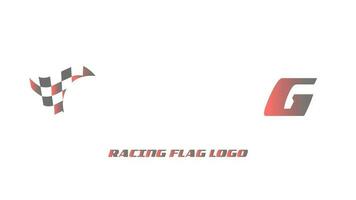 animatie video van de racing vlag en de brief g, geschikt voor opening racing sport- advertenties, enz