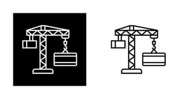 Crane Lifting Vector Icon