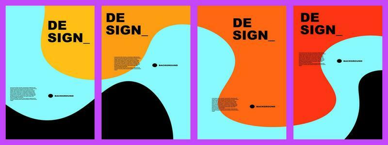 abstract flat background set for banner, poster, template, design, flyer, brochure, etc