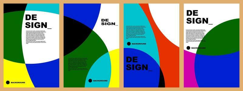 abstract flat background set for banner, poster, template, design, flyer, brochure, etc