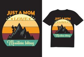 just a mom love mounting biking vector