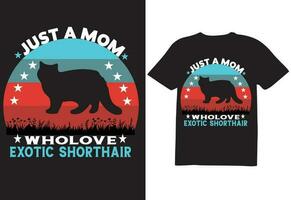 just a mom cat T-shirt design vector