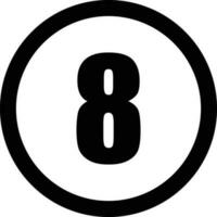 Number 8 icon vector . Number eight button sign for web and phone