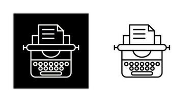 icono de vector de máquina de escribir